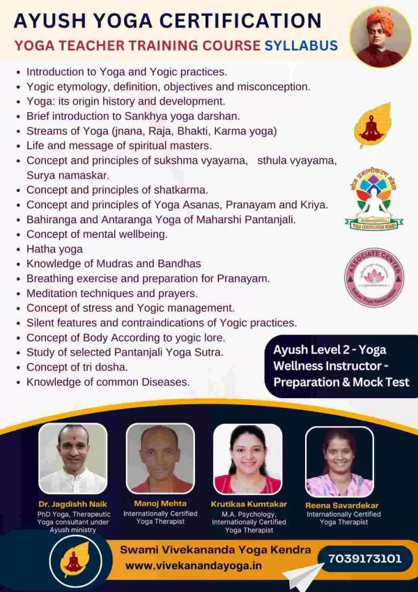 Yoga Teacher Training Course syllabus