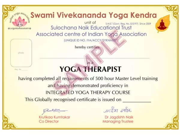 yoga therapy course certification