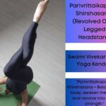 Parivrittaikapada Shirshasana (Revolved One-Legged Headstand)